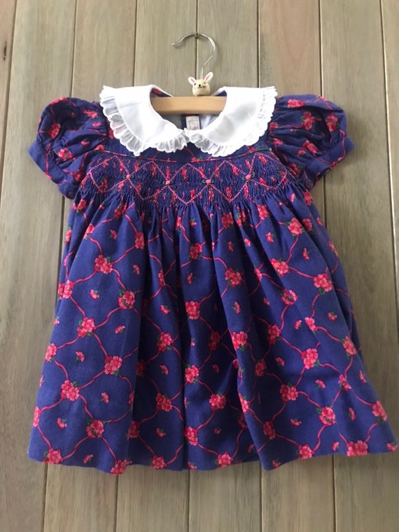 Smocked Fine and Fancy Baby Dress - image 2