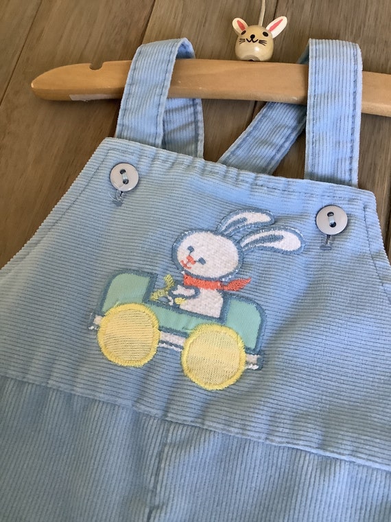 Vintage Bunny Overalls 9m - image 1