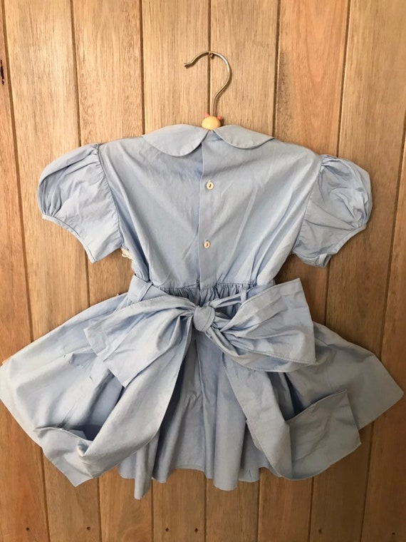 1940s Celestial Blue Party Dress - image 4