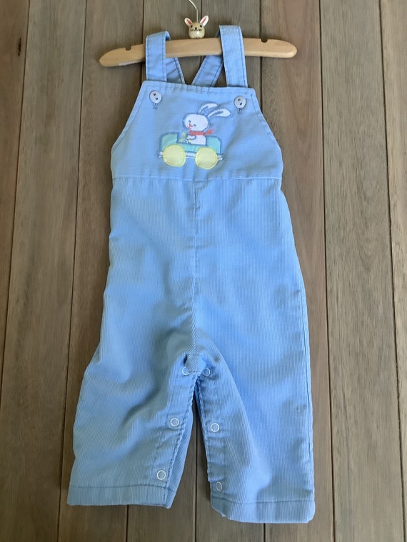 Vintage Bunny Overalls 9m - image 2