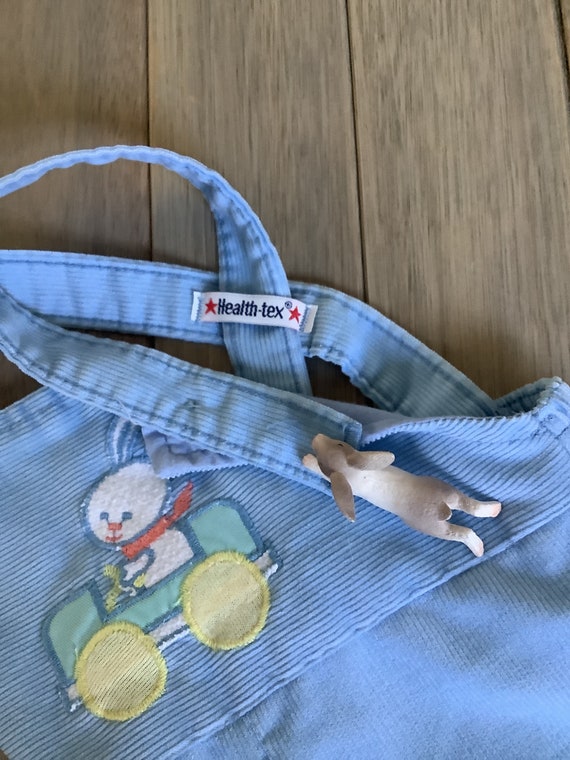 Vintage Bunny Overalls 9m - image 4