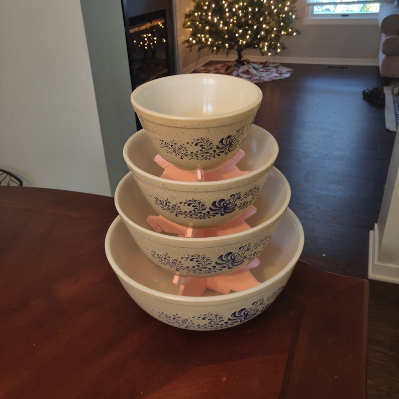 Pink Pyrex Bowl Display Stands Stacker Supports for Mixing Etsy