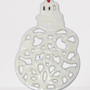 Vintage Lenox Snowman China Ornament Christmas Porcelain Xmas Holiday