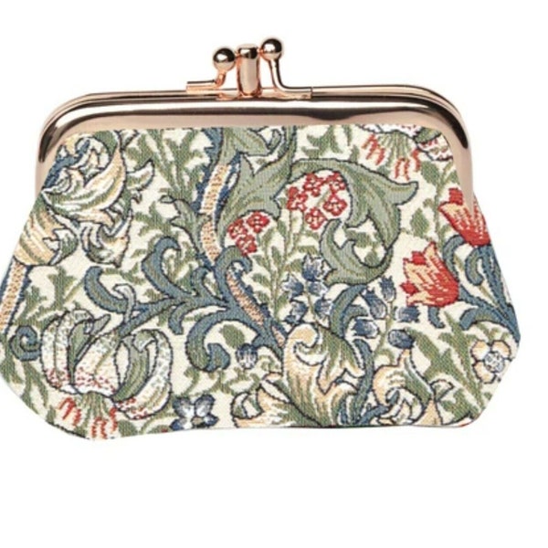 WILLIAM MORRIS GOLDEN lily coin clasp frame purse wallet by signare