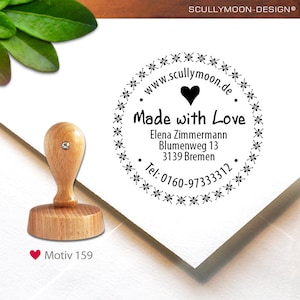 Stamp (159) - personalized, address stamp, 4 cm, stamp with address, custom stamp, personalized