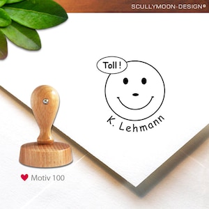 Sellos (100) - personalizados, sello de profesor, 3 cm, sello con nombre, sello personalizado, personalizado