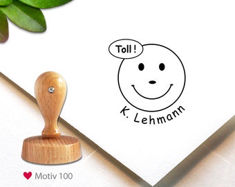 Stamps (100) - personalized, teacher stamp, 3 cm, stamp with name, custom stamp, personalized