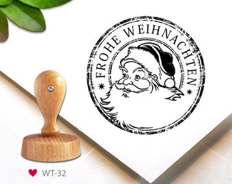 Stamp (WT32) - Christmas, 4 cm, Santa Claus, Gift Tags, Christmas, stamp, Santa Claus