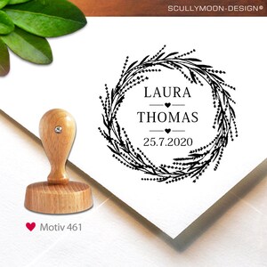 Stempel (461) - personalisiert, 4 cm, Stempel mit Name, Save the Date, Hochzeit, custom stamp, personalized, wedding