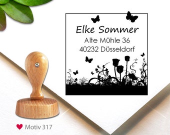 Stamp (317) - personalized, address stamp, 4 cm, custom stamp, personalized