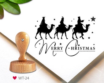 Stempel (WT-24) - Weihnachten, 9 cm, Motiv-Stempel, Merry Christmas, Christmas stamp