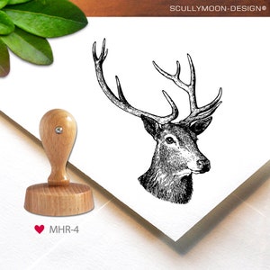 Stempel (MHR-4) - Hirsch, 5 cm, Weihnachten, stamp, deer