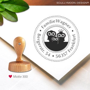 Francobolli (300) - personalizzati, 4 cm, timbro di famiglia, timbro con indirizzo o nome, timbro personalizzato, personalizzato