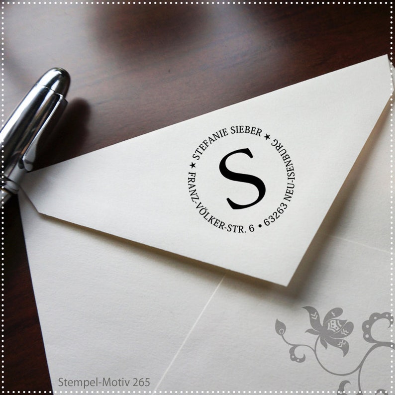 custom stamp Stempel personalized 406-a -personalized 3.4 cm monogram stamp