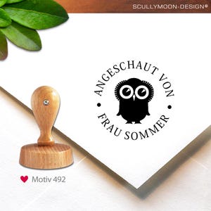 Timbro (492) - personalizzato, timbro insegnante, 3 cm, timbro con nome, timbro personalizzato, personalizzato
