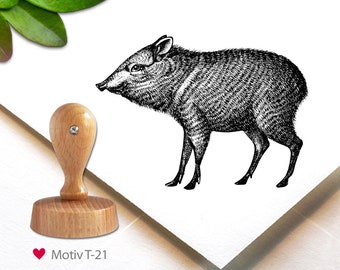 Stamp (T-21) - Navel pig Nicole, 5 cm, stamp