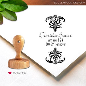 Stamp (337) - personalized, address stamp, 5 cm, stamp with address, motif, custom stamp, personalized