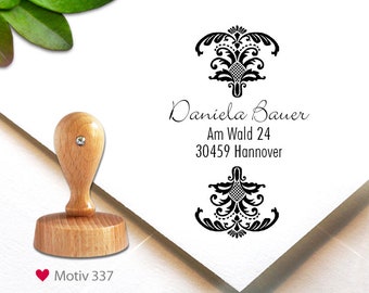 Stempel (337) - personalisiert, Adress-Stempel, 5 cm, Stempel mit Adresse, Motiv, custom stamp, personalized