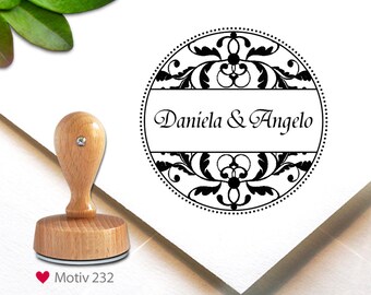 Stamp (232) - personalized, wedding stamp, 4 cm, name stamp, custom stamp, personalized