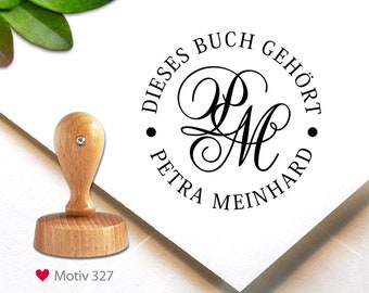 Stamp (327) - personalized, monogram stamp, 3.6 cm, stamp with name, bookplate, custom stamp, personalized