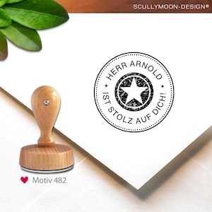 Sello (482) - personalizado, sello de profesor, 3 cm, sello con nombre, sello personalizado, personalizado