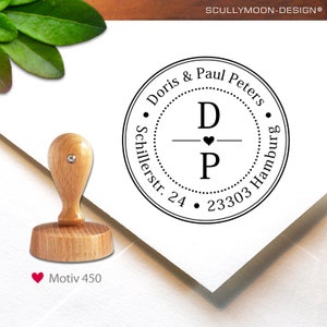 Stamp (450) - personalized, address stamp, 4 cm, wedding, stamp with address, custom stamp, personalized