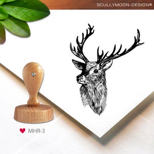Stempel (MHR-3) - Hirsch, 4,5 cm, Weihnachten, stamp, deer