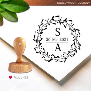 Stempel (463) - personalisiert, Adress-Stempel, 4 cm, Stempel mit Adresse, Hochzeit, wedding, custom stamp, personalized