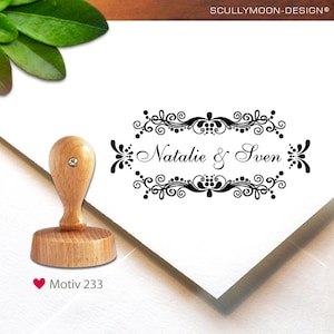 Stempel (233) - personalisiert, Hochzeit, 5,8 cm, Stempel mit Namen, custom stamp, personalized