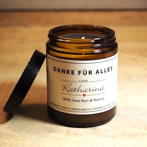 ORGANIC scented candle in a glass with lid | Customizable | Free from harmful substances | Essential oils | Sustainable | Hand-poured