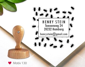 Stempel (130) - personalisiert, Adress-Stempel, custom stamp, personalized