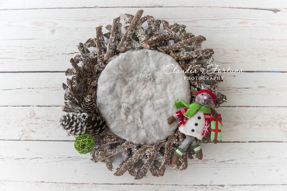 Christmas newborn digital backdrop