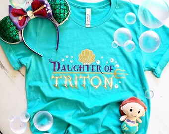 Princess Ariel Dad of the Birthday Princess King Triton T Shirt All Sizes