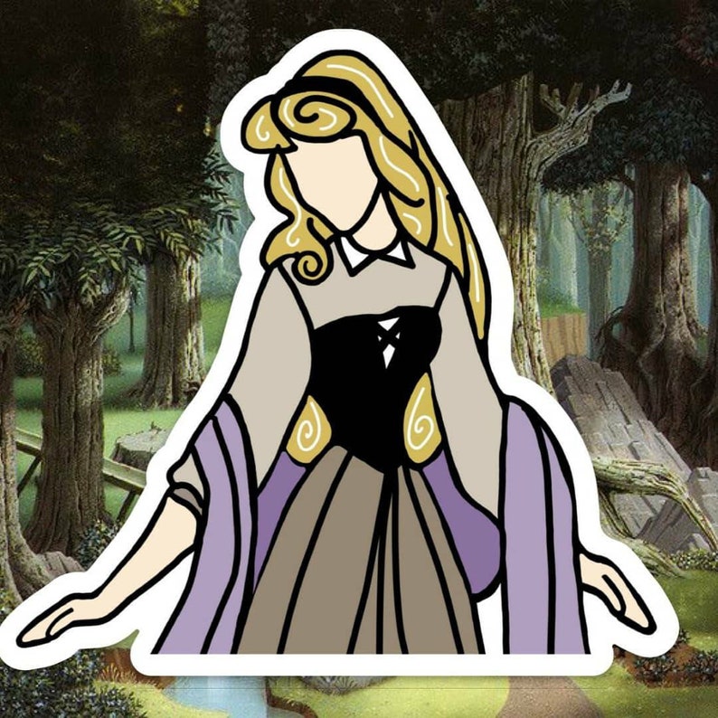 Briar Rose Prinzessin Aurora Dornroschen Doodle Magnet Etsy