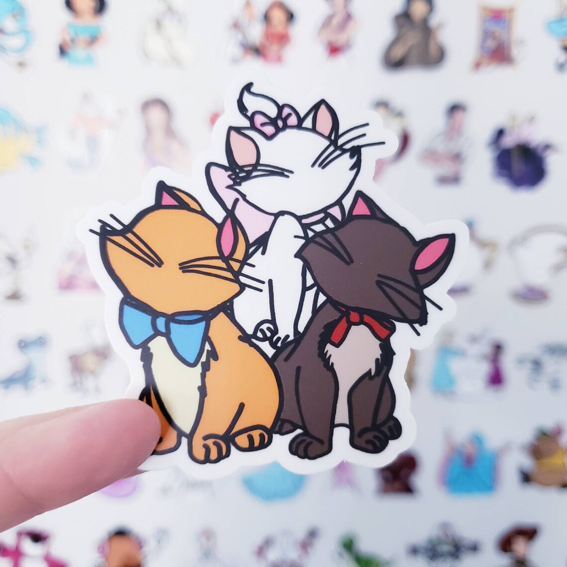 Vinyl Aristocats Doodle sticker. Measures 3 approximately | Etsy