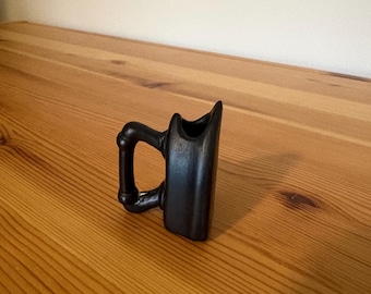 Vintage Ceramic Flat Iron Shaped Toothpick or Matchstick Holder - Kitchen Dining Decor Organization