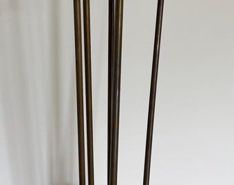Antique Neoclassical Style Solid Brass Fireplace Tool Set - Black Stone Base - Poker Shovel Tongs