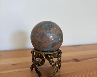 Ocean Jasper Polished Gem Crystal Sphere Orb - 3 inch diameter