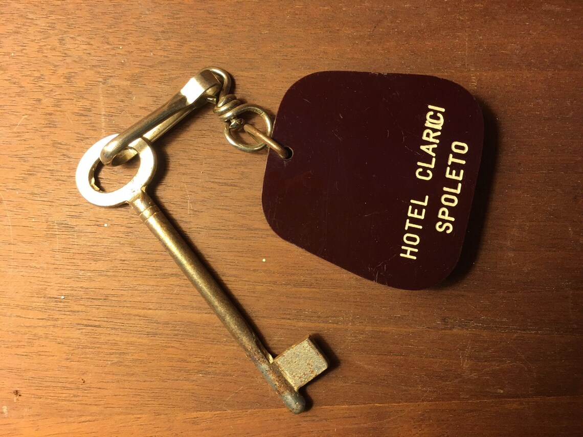 Vintage Room Key From Hotel Clarici Spoleto Etsy