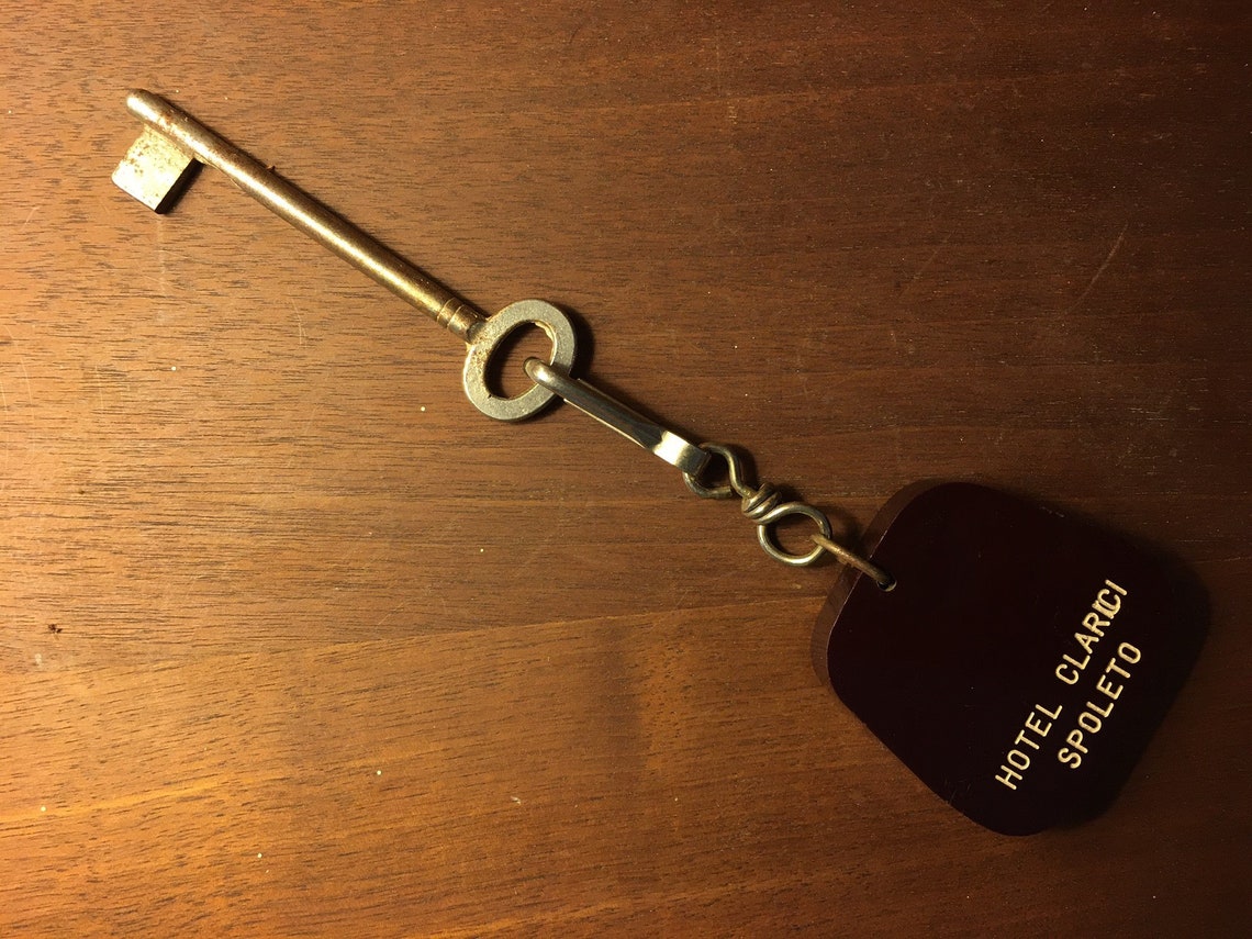 Vintage Room Key from Hotel Clarici Spoleto Etsy