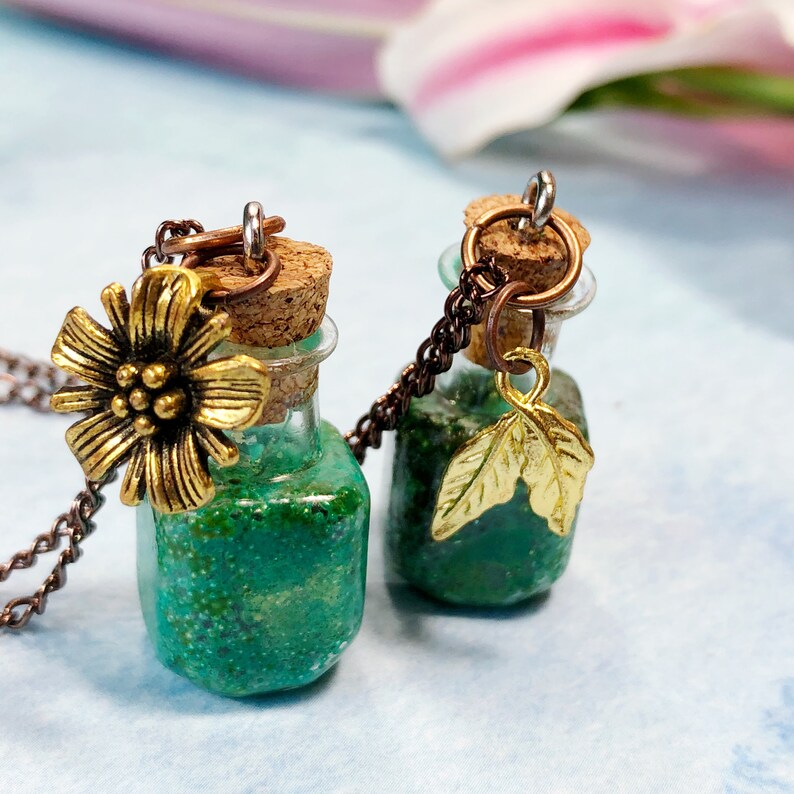 Miniature Bottle NECKLACE MAGIC Potion DRYAD Sap Talisman Etsy