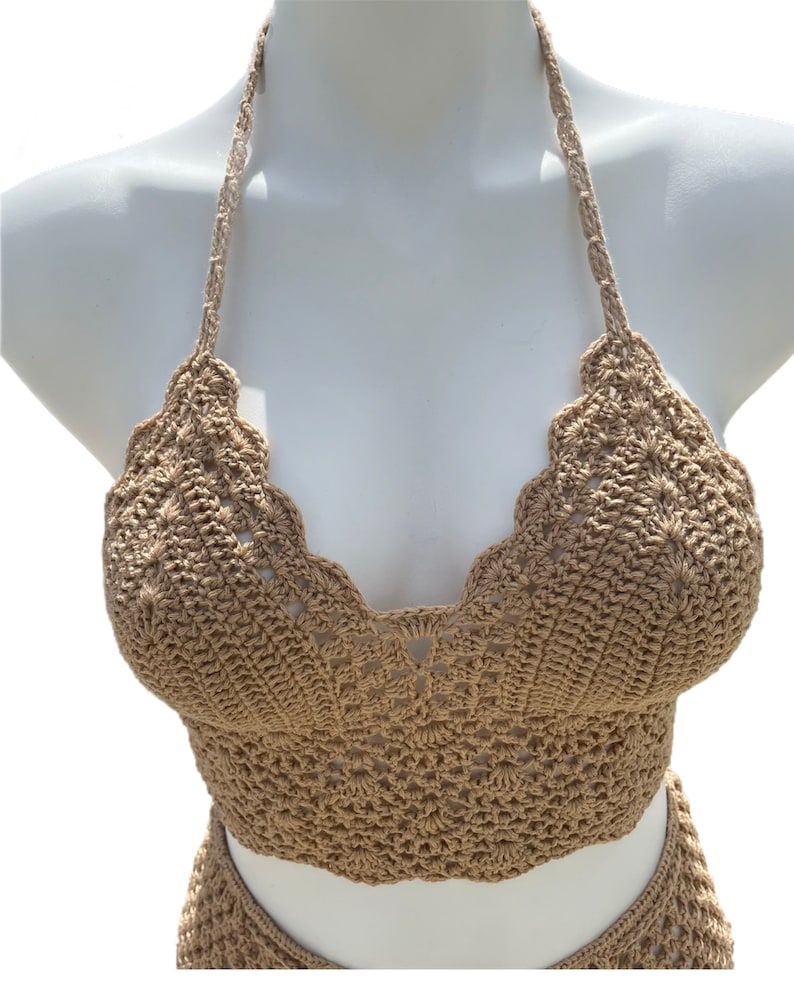 Two Piece Crochet Swimsuit Cover Up Etsy