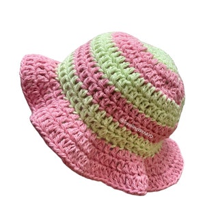 Pink and Green Baby Bucket Hat