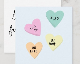 Candy Hearts Gift Tags (Set of 10)