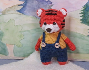 Tiger, Geschenk, Amigurumi, Häkeltier, Kuscheltier, Handarbeit, Einzelstück, Stofftier, Kinder, Spielzeug, Deko