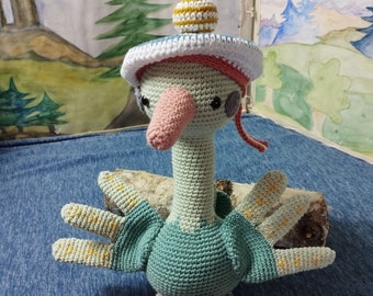 Strauß, Vogel Strauß, Neuheit, Pica Pau 3, Amigurumi, Häkeltier, Kuscheltier, Handarbeit, Einzelstück, Stofftier, Kinder, Spielzeug, Deko