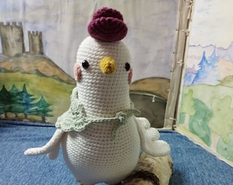 Huhn, Neuheit, Pica Pau 3, Amigurumi, Häkeltier, Kuscheltier, Handarbeit, Einzelstück, Stofftier, Kinder, Spielzeug, Deko, Bauernhof