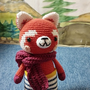 Red Panda, novelty, Pica Pau 3, amigurumi, crochet toy, cuddly toy, handmade, unique piece, stuffed toy, children, toy, decoration