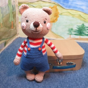 Bear, Amigurumi, Crochet toy, Cuddly toy, Handmade, Unique piece, Stuffed toy, Children, Toy, Decoration, http://etsy.com/shop/LANABOOKS