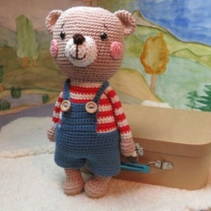 Bear, Amigurumi, Crochet Toy, Stuffed Animal, Handmade, Unique Item, Soft Toy, Children&#39;s, Toy, Decoration, http://etsy.com/shop/LANABOOKS
